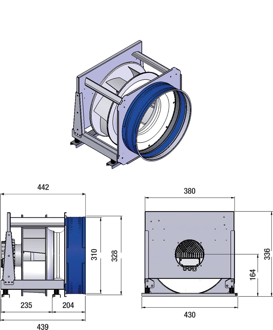 Ritning Kammar 280-4000EC dukstos
