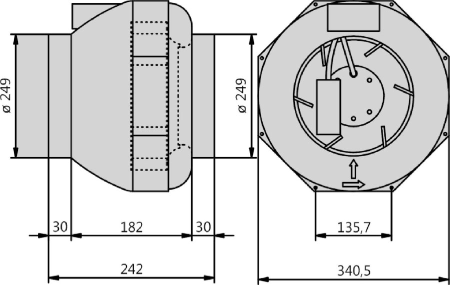 Ritning RS L250.3DF