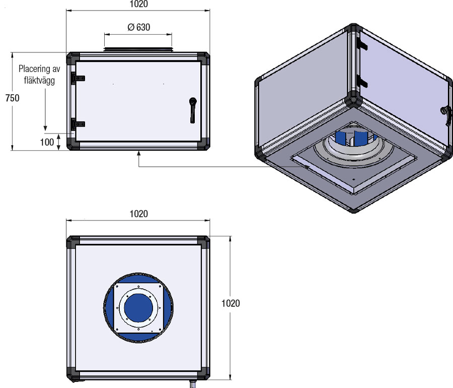 Ritning Kanal-V 560-1480EC