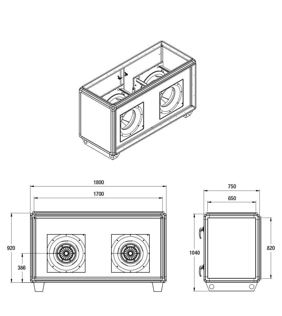 Ritning Kanal 500DUO-2065EC