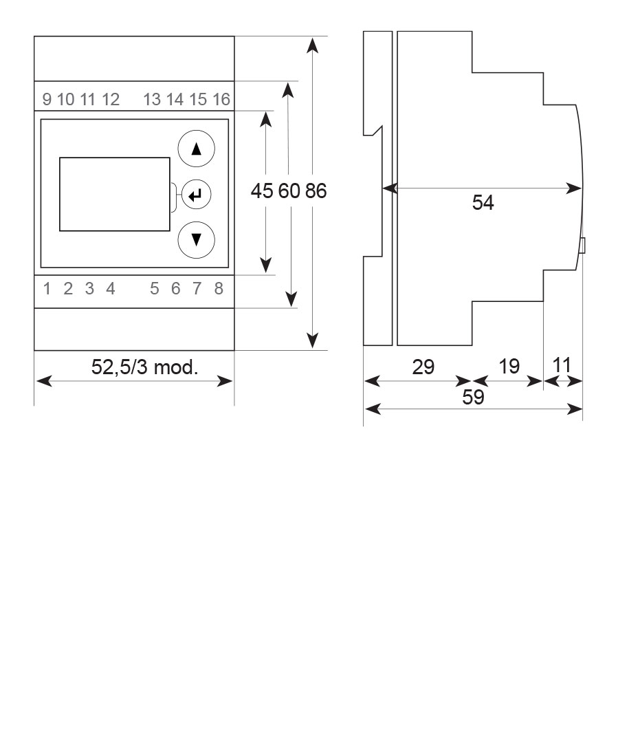 Ritning 2-stegs fläktstyrning TSC-230V
